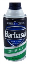 3 PACK Barbasol Shaving Cream Soothing Aloe 10oz