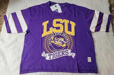 Pressbox LSU GEAUX TIGERS Purple T-Shirt Womens Size Medium Floyd 