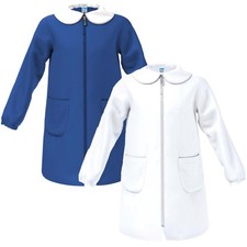 Grembiule Scuola Elementare Bambina Senza Ricamo con abbottonatura Cerniera Zip