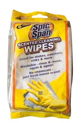 Spic and Span Lemon Scented Cleaning Wipes 6 Pack Discontinued Sealed