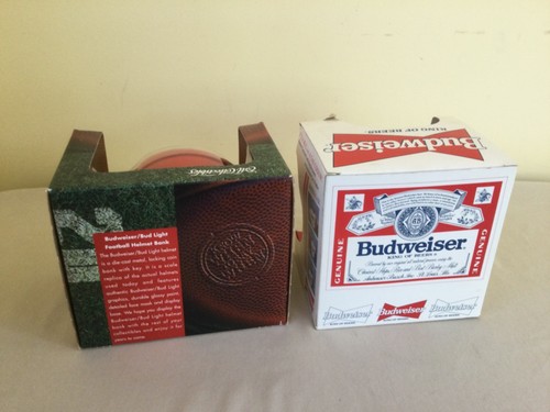 2 Stück Budweiser Football Helm Ertl Bank & Football Helm Becher/Dosenhalter - Bild 3 von 14