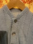 baby sweater 3-6mo. fine Italian wool, lavender, buttons, v-neck — photo 2