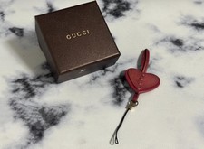 GUCCI Heart Keyring red Keychain Accessory elegant Bag Charm Stylish D431