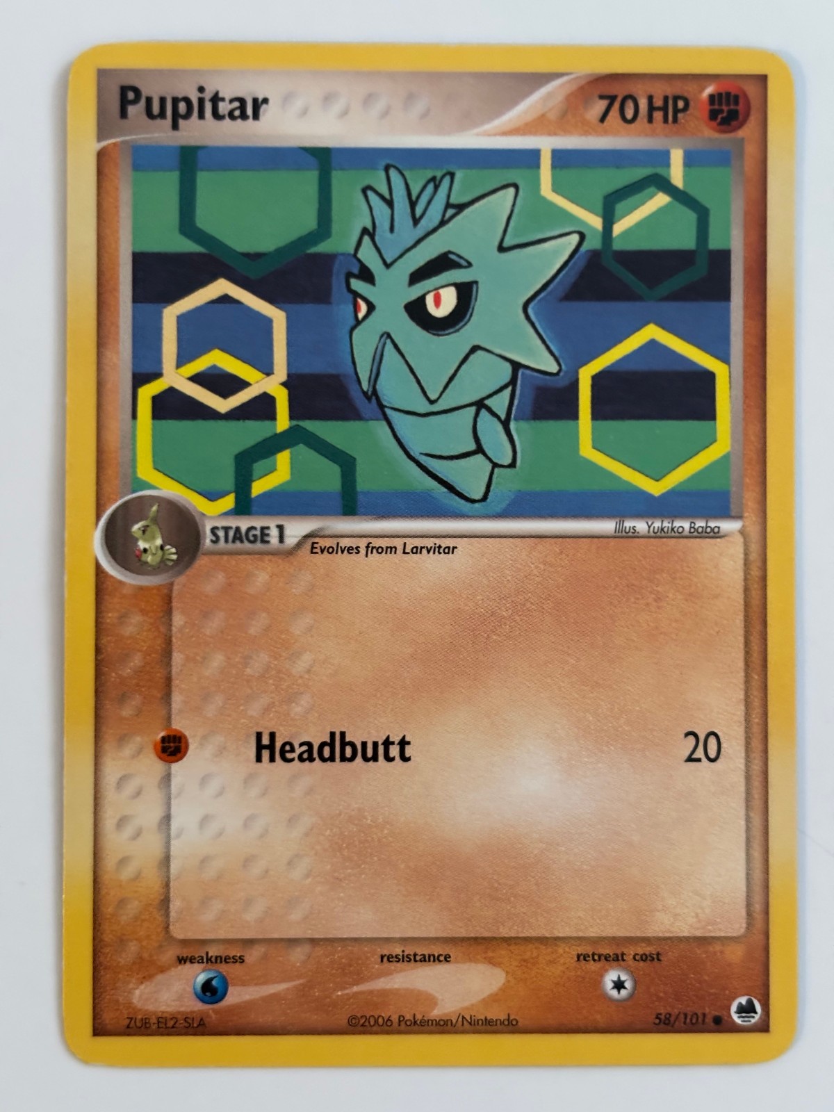 Pupitar  58/101 EX Dragon Frontiers Pokémon TCG Regular Common LP/NM