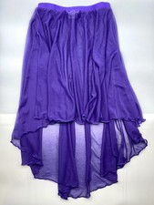 Body Wrappers Ballet Adult Body Pull-on XS-S High Low Long Skirt Purple 26  