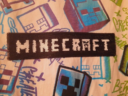 T-shirt Minecraft bambino gioco paillettes lunga 12-13 e manica corta confezione 13-14 - Foto 5 di 8