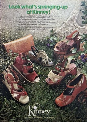 1977 Kinney Shoes Original Vintage Advertisement Spring Shoe Store Print Ad