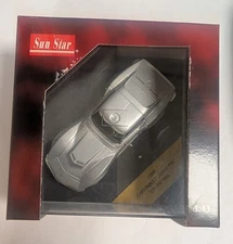 Sun Star 10046 1:43 Die Cast Silver 1968 Chevrolet Corvette Coupe
