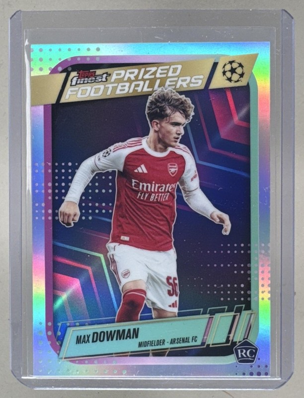 Max Dowman 2025 Topps UEFA Club Competition Finest #PF-10 Prized Footballers RC