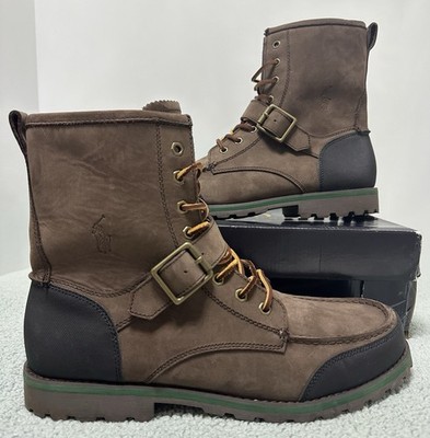 POLO RALPH LAUREN~ WOOL TON Brown Nubuck Suede Boots Size 13D
