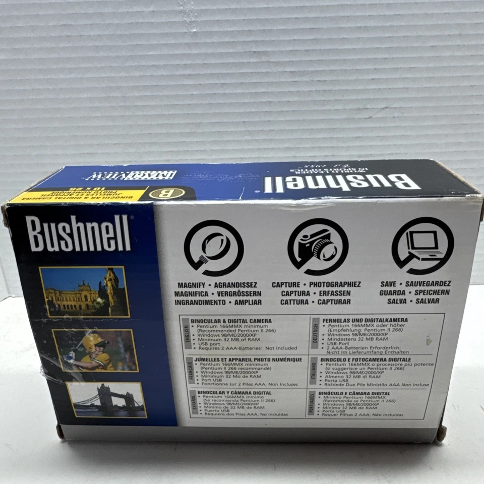 BUSHNELL 111026 IMAGEVIEW 10 X 25MM DIGITAL CAMERA BINOCULARS WITH SD SLOT WORKS - Image 2 of 4