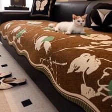 Irregular Chenille Sofa Cover Allseason Non-slip Anti-cat Scratch Sofa Protector