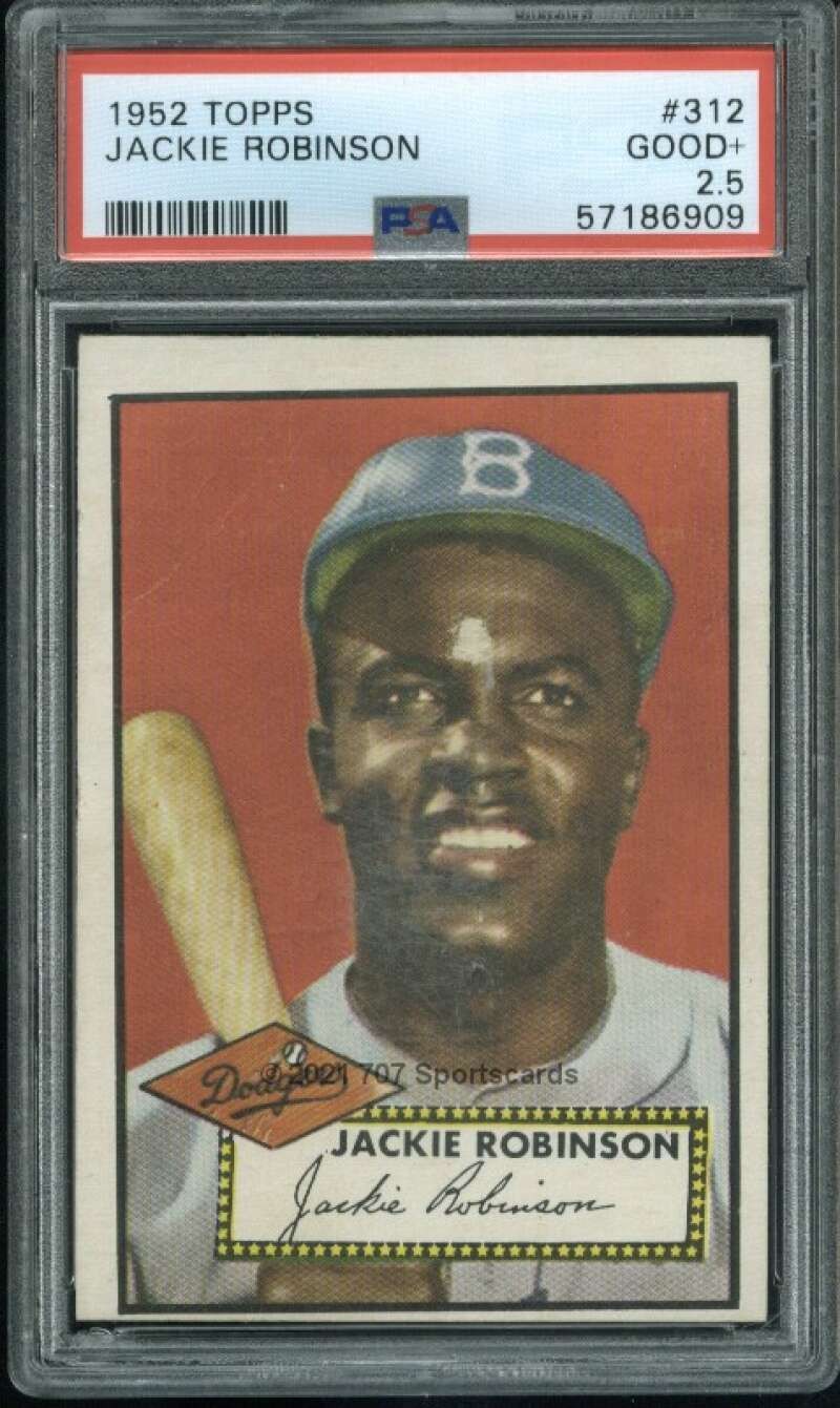 1952 Topps #312 Jackie Robinson PSA 2.5 Brooklyn Dodgers (6909)