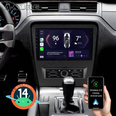 10'' Navi Autoradio Apple Carplay Android 14 GPS WIFI Für Ford Mustang 2010-2014