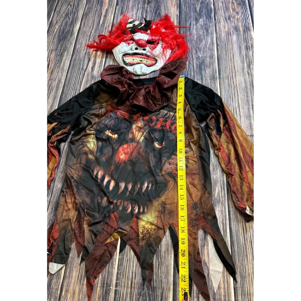 Disfraz de Payaso Psicosis Sideshow Niños M (8-10) Camisa Máscara Halloween Miedo Foto 4 de 4