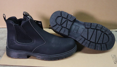 Kelodon Steel Toe 6'' Tall Leather Work Boot Black U.S. Size 10