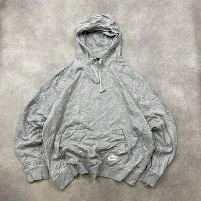 Sweat à capuche Nike homme XL All Over Swoosh imprimé graphique, gris - Photo 1/4