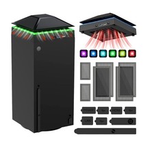 Ultimate Dust Proof Cooling Fan for Xbox Series X with Colorful Lights  USB