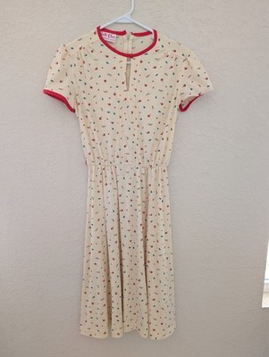 Vintage Route One Petite Miss Vegetable Banana Tomato Dress 50s 60s