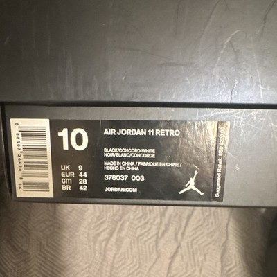 Jordan Air Jordan 11 Retro Space Jam Black/Concord 378037-003