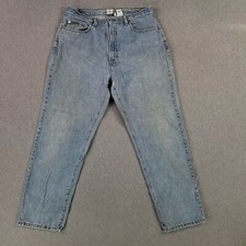 VINTAGE Calvin Klein Size 14 Easy Fit Double Stone Wash Jeans Retro 90s Baggy