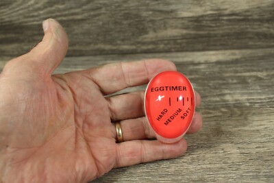 Acrylic Orange Egg Timer Paperweight Oval Heat In The Pan Timer Changes Color