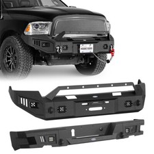 Steel Front Winch Bumper Rear Bumper Fit 2009 2010 2011 2012 Dodge Ram 1500