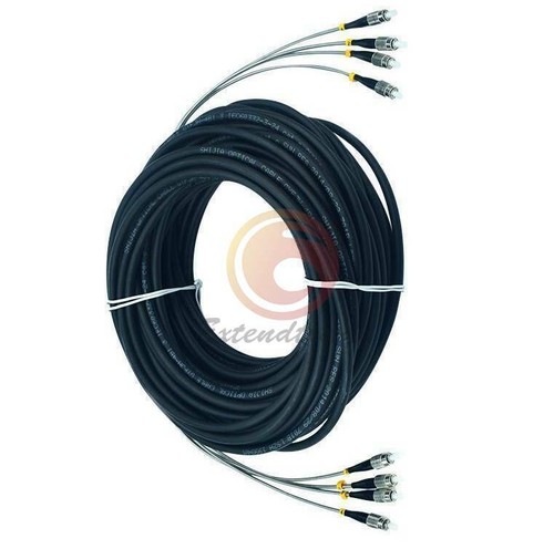 Cordon patch fibre monomode 1 pièce neuf 50 m Field Outdoor ST-ST 4 brins 9/125 - Photo 3/6