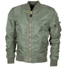 US Airforce Jacke MA1, oliv grün Bomberjacke Fliegerjacke Army Style