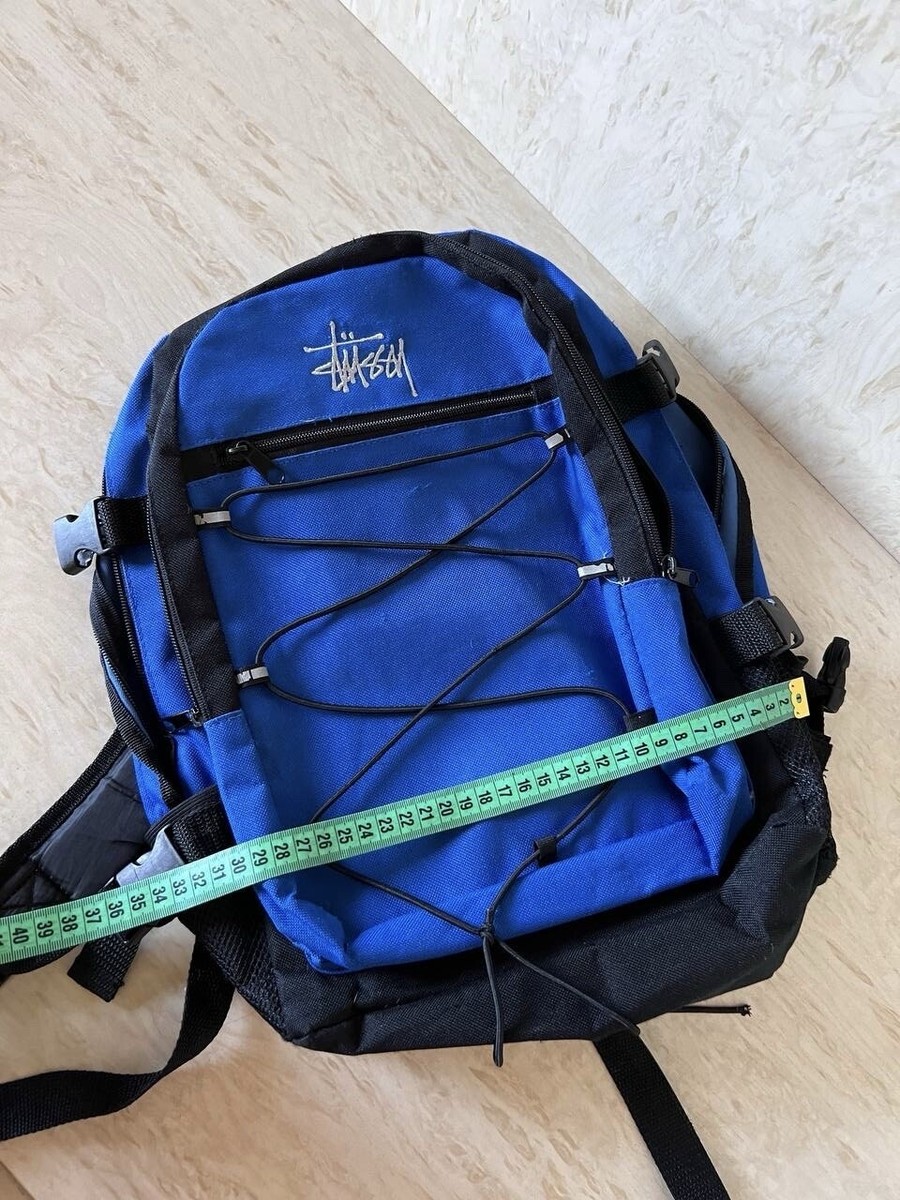 Vintage 90s Stussy Backpack Blue/Black USED CONDITION | eBay
