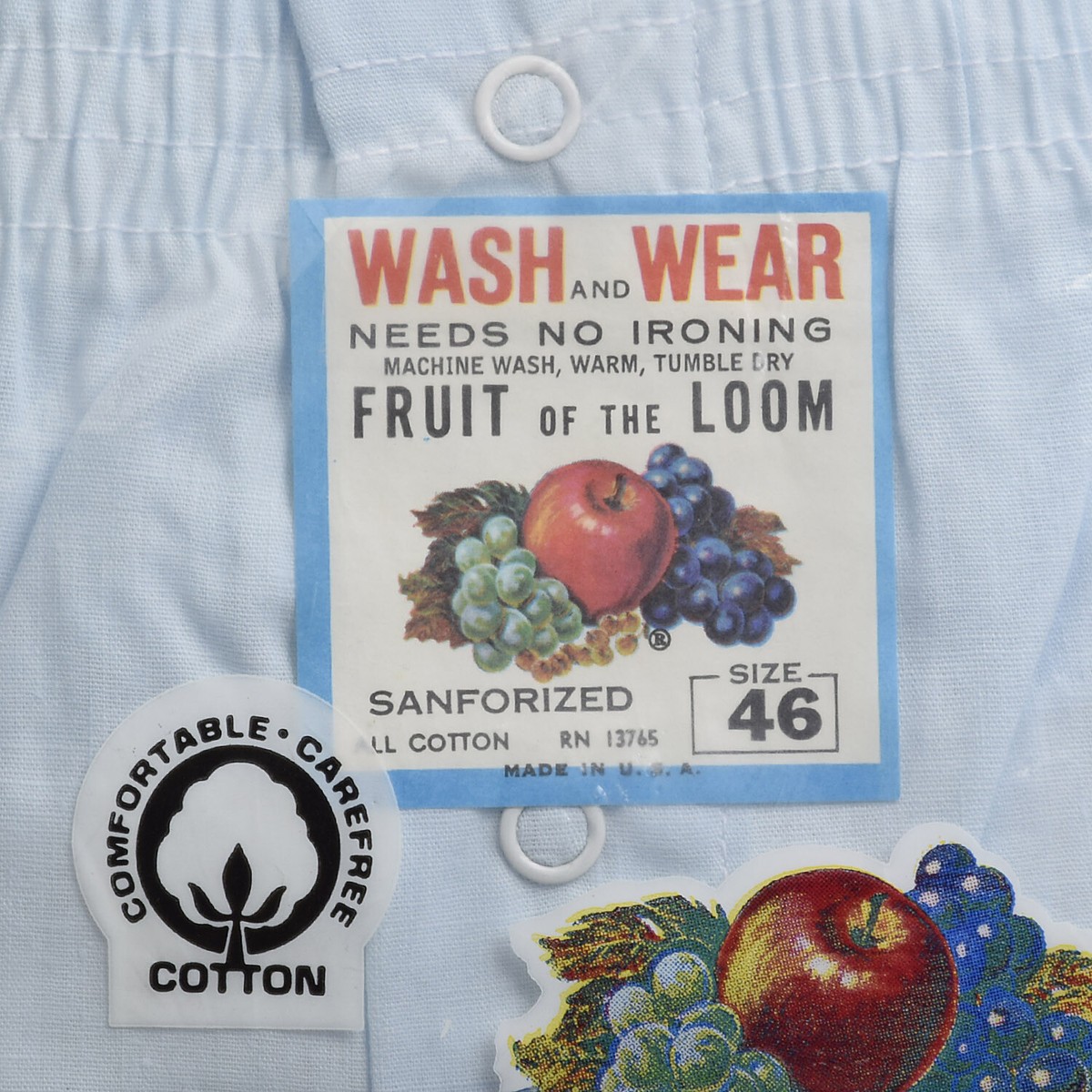 1960s Deadstock Mens Fruit of the Loom Boxer Shorts Sanforized
