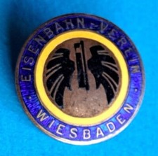 Emaillierte EISENBAHN VEREIN WIESBADEN - Brosche