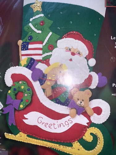 Kit Medias Trineo Navidad Papá Noel Bucilla Juguetes Fieltro Lentejuelas Personalizar - Imagen 10 de 10