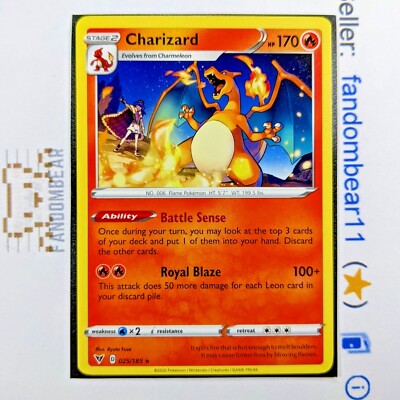 charizard pokemon card 025 185 Pokemon TCG Vivid Voltage Charizard Cracked Ice Holo #025/185 Theme De – EJ  Cards