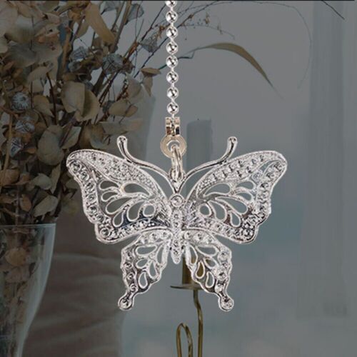 Glass Alloy Butterfly Bathroom Toilet Pull Chain Cord Handle for Home Decor - Picture 1 of 11