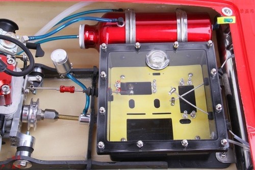 600ml Red Metal Fuel Tank for 23-30.5cc RC Gas Boat Atomik C1 Aquacraft Rio-1588 - Picture 7 of 9
