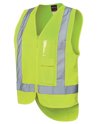 JB's wear HI VIS ZIP DROP TAIL H PATTERN (D+N) VEST,6DNDV - Picture 3 of 6