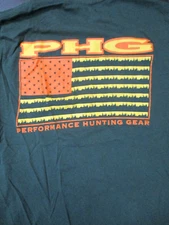 M green COLUMBIA PERFORMANCE HUNTING GEAR American flag cotton t-shirt Columbia