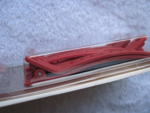 Goody Mosaic Plastic No Metal Burn Roller Clips Red 2006 Hair Curl Style Salon - Picture 7 of 7