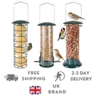 Green Haven 3-Pack Garden Bird Feeder Metal Hanging Easy Fill Seed & Nut Feed