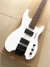 High Quality Custom 4strings White Headless Electric Bass Black Accessory
