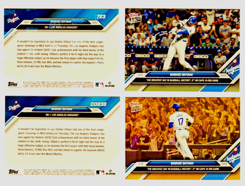 2024 Topps Now #723 & ODB38 Ohtani  GOLD Bonus  (Greatest Day In Baseball) 3 HRs