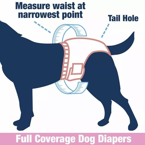 Simple Solution True Fit Disposable Dog Diaper with Tail-Hole, Medium, 30 Count - Picture 4 of 5