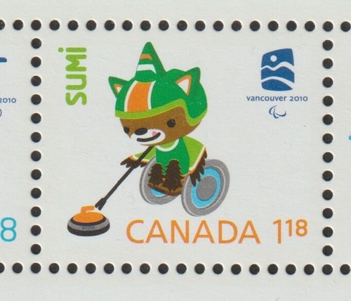 CANADA 2009 Souvenir Sheet #2305f Vancouver 2010 Olympics Symbols -MNH overprint - Picture 6 of 7