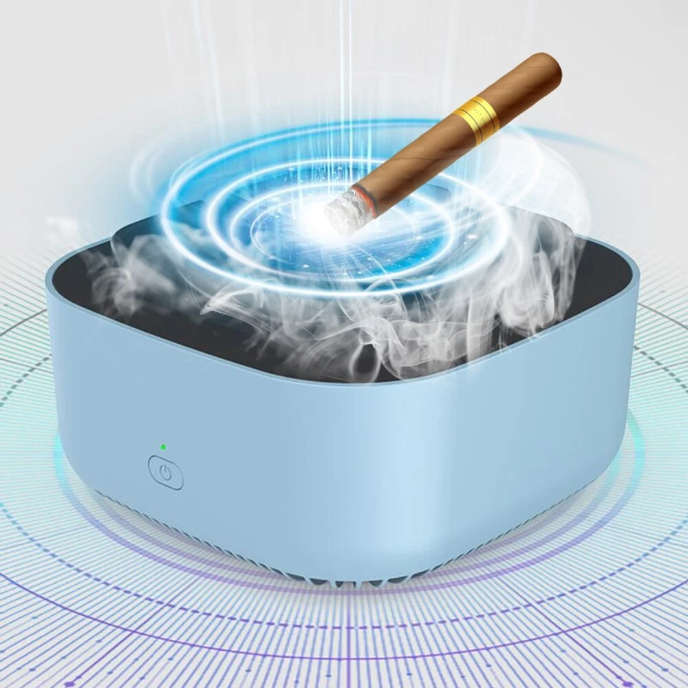 Smart Ashtray Multipurpose Mini Negative Ion Air Purifier for Home Office  (Grey)