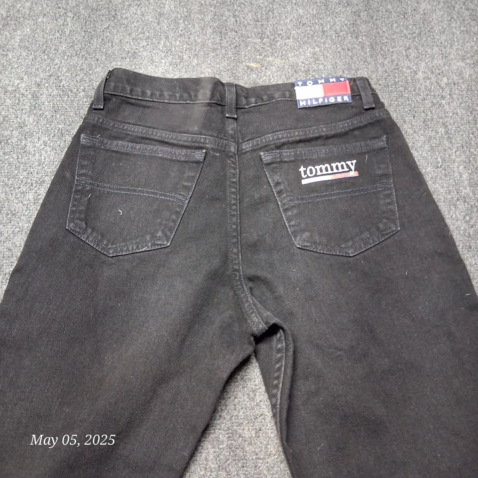 VTG Tommy Hilifger Jeans Women Size 9 Black Straight Leg Regular Fit High Rise - Image 4 of 4