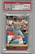 1996 Classic Assets $1000 Promo Phone Card Cal Ripken Jr. Baltimore Orioles PSA