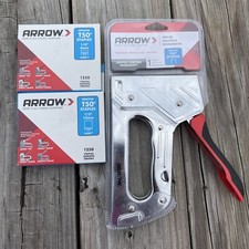 ARROW Manual Staple Gun Soft-Grip  T50 Model T55BL 1 Box 1/4” And 1/2” Staples