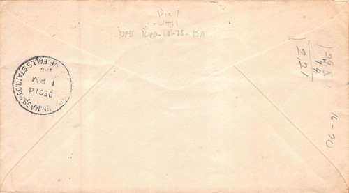 US Scott U411, used entire EDU with APEX cert, machine cancel Registered 1907 - Picture 3 of 3
