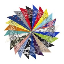 Bandanas 6 pack 12 pack 22 inch Cotton Paisley Kerchiefs for Men and Women Mu...